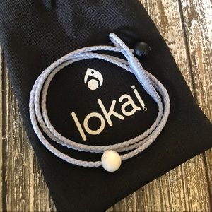Lokai triple wrap bracelet in ice blue
